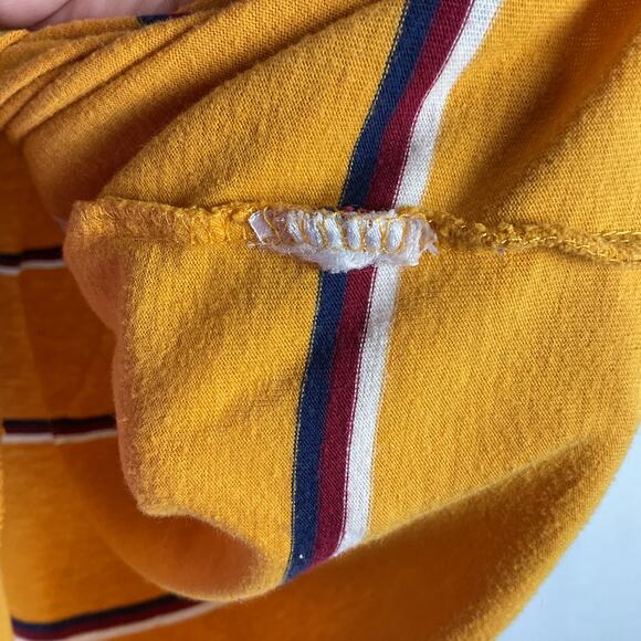 Dickies Womens Embroidered Logo Crop Top Horizontal Stripes Large - Picture 8 of 11